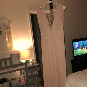 Light peach bridesmaid dress